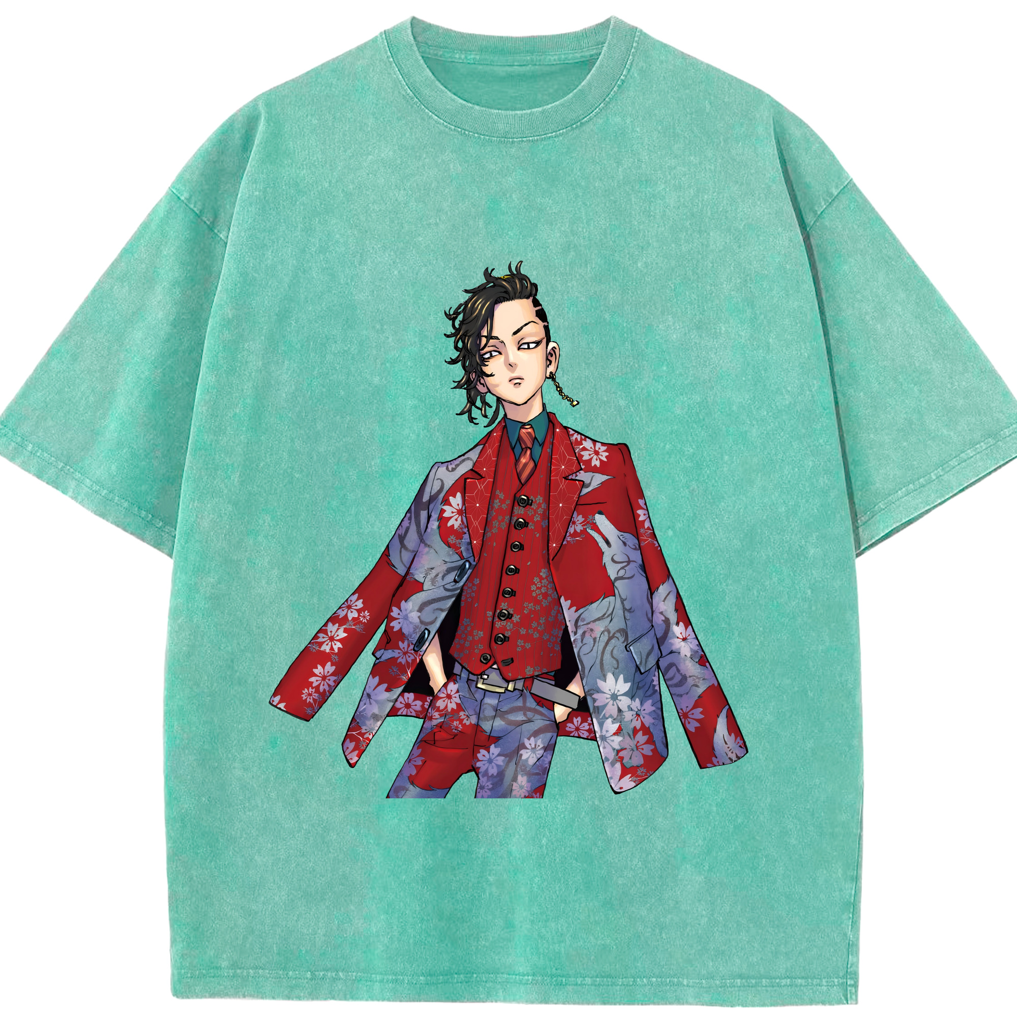 （画像用） 東京リベンジャーズ Tokyo Revengers 綿100% ヴィンテージ風 半袖Tシャツ（フロントプリント）